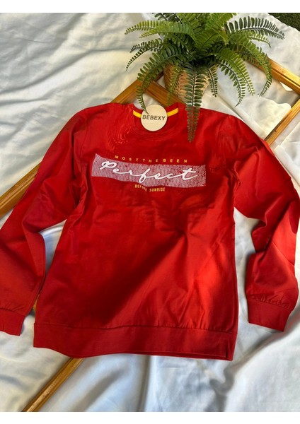 Be Great Baskılı Sweatshirt Kırmızı 40/ fiyatları