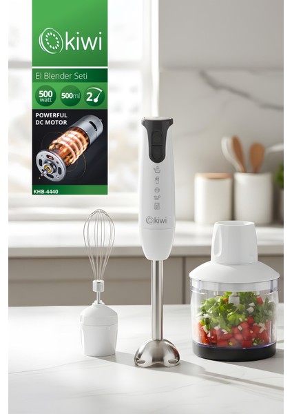 Metal Gri 4440 Blender Seti, Güçlü ve Şık Mutfak Yardımcısı