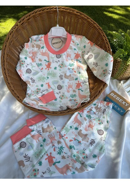 Hayvan Desen Baskılı Pijama Takımı fiyatları