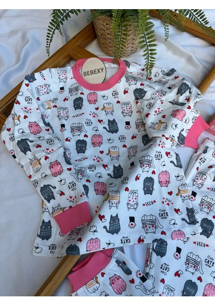 Kedi Baskılı Pijama Takımı fiyatları