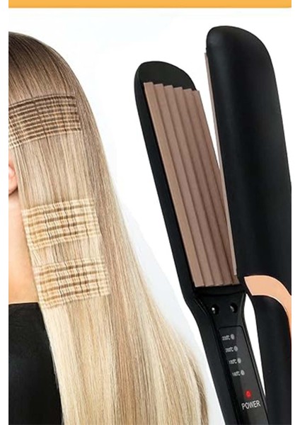 Şık ve Parlak Saçlar Için Yüksek Performanslı Saç Düzleştirici Siyah Renk