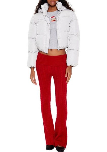 Kapüşonlu Crop Şişme Mont fiyatları