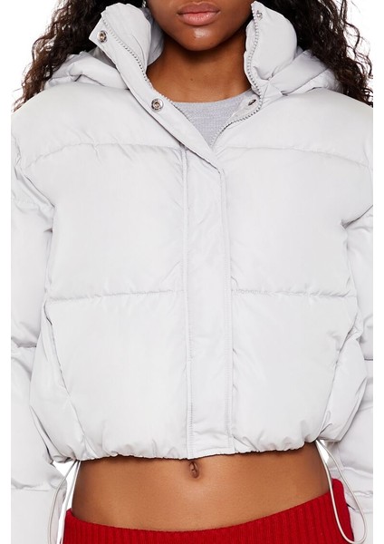 Kapüşonlu Crop Şişme Mont modelleri