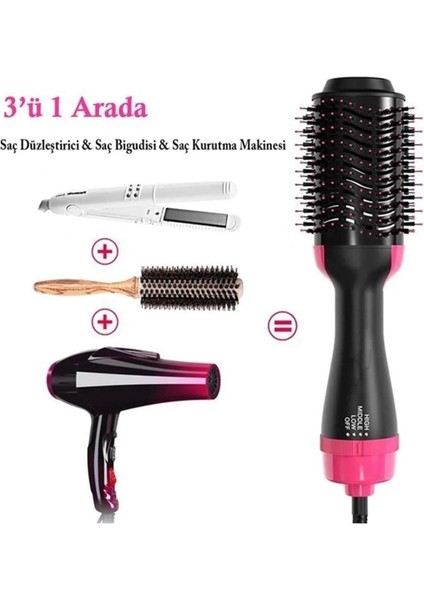 Siyah Profesyonel Saç Kurutma ve Düzleştirme Makinesi, Taraklı Fön Aracı indirimleri