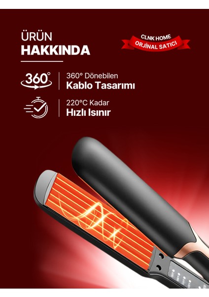 Siyah Saç Düzleştirici Şekillendirici, Pratik ve Şık Tasarım, Kolay Kullanım fırsatları