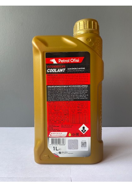 Kırmızı Renk Organik Antifriz 1 Litre (07/2025 Üretim) modelleri