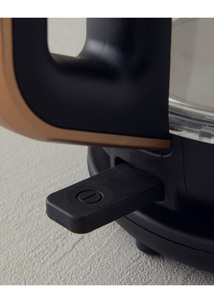 Cam Çay Makinesi ve Kettle, Siyah-Bakır, Pratik ve Şık Tasarım indirimleri