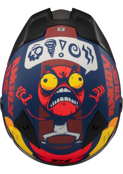 Kapalı Kask Fenix Angry Face C5 Mat Kırmızı indirimleri
