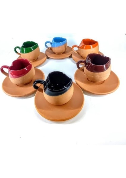 Elmalı Renkli Türk Kahvesi Fincan Takımı, Şık ve Kullanışlı Tasarım
