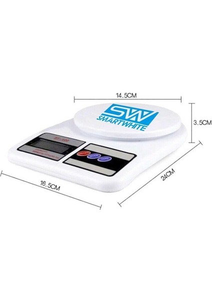 Dijital Hassas Mutfak Tartısı, 10 kg Hassas Ölçüm ve Pratik Kullanım