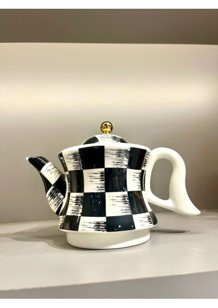 Damalı Sadem Demlik, Şık ve Kullanışlı Ev Dekoru ve Çay Keyfi Için Ideal Ürün