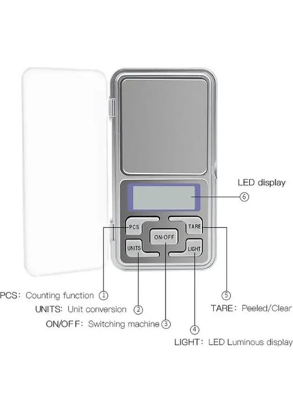 Dijital Mini Tartı, 200 G, 0,01 G Hassasiyet, Taşınabilir, Kullanışlı Terazi