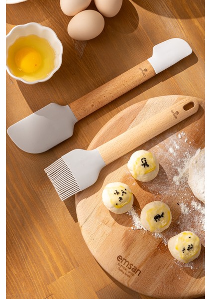 Gri Soft Silikon Fırça ve Spatula Seti, Dayanıklı ve Kullanışlı Mutfak Aracı. fiyatları