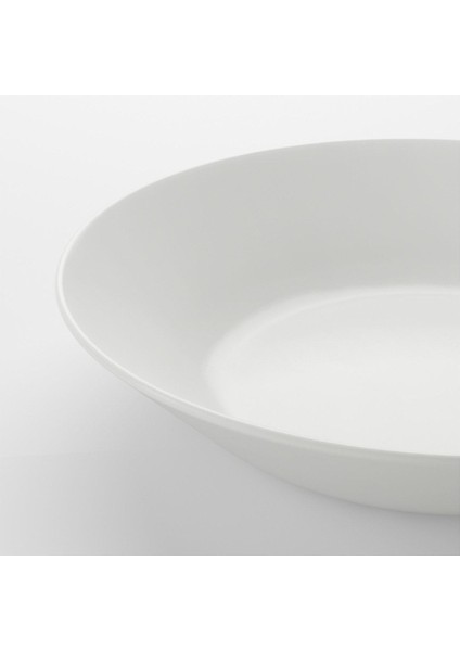 6'lı 20 cm Beyaz Derin Cam Yemek Tabakları, Şık ve Kullanışlı Set modelleri