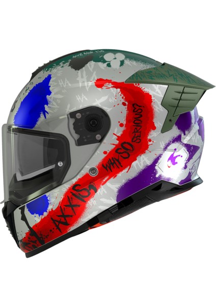 Kapalı Kask Hawk Sick Joke A2 Mat Gray