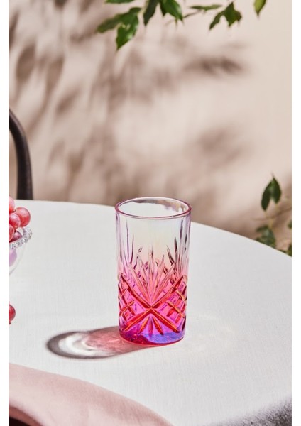 Kırmızı 375 ml Şeffaf Içecek Bardağı, Şık ve Kullanışlı Tasarım