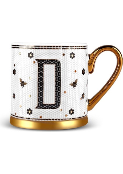 D Harfli 330 ml Siyah Kupa, Şık ve Kullanışlı Içecek Kabı fırsatları