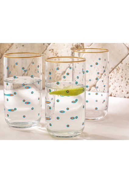 3'lü Cam Meşrubat Bardağı Seti, 365 Ml, Yeşil-Mavi Renkli, Şık ve Dayanıklı Tasarım modelleri