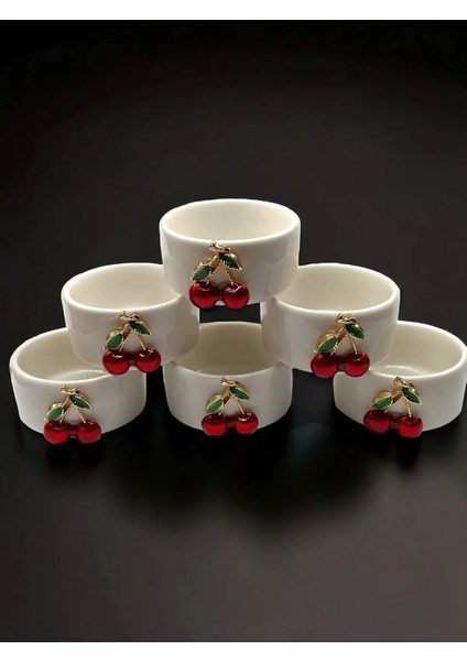 6'lı Beyaz Porselen Kirazlı Sunum Kasesi, Mini Boy, Şık ve Kullanışlı Set fiyatları