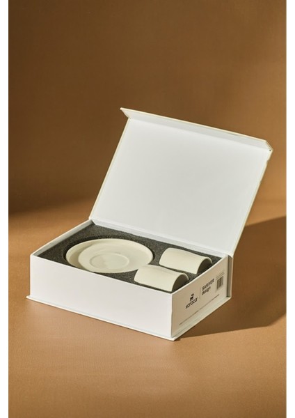 Beyaz 2 Kişilik Kahve Fincan Takımı, 80 Ml, Şık ve Zarif Tasarım fırsatları