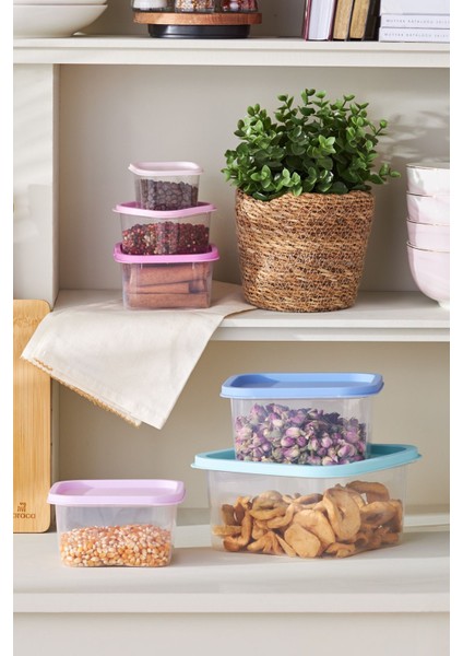 6 Parça Renkli Saklama Kabı Seti, Pratik ve Şık Mutfak Gereçleri fiyatları