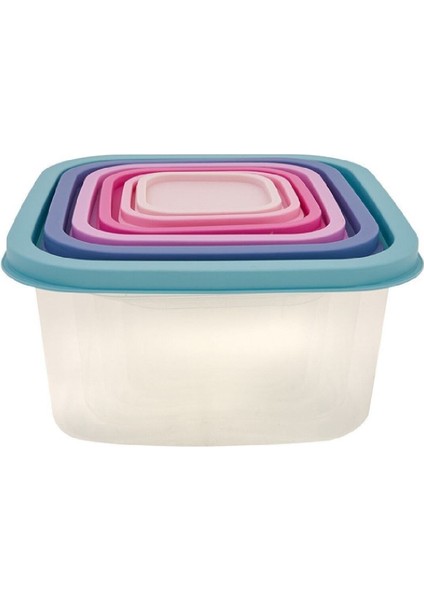 6 Parça Renkli Saklama Kabı Seti, Pratik ve Şık Mutfak Gereçleri