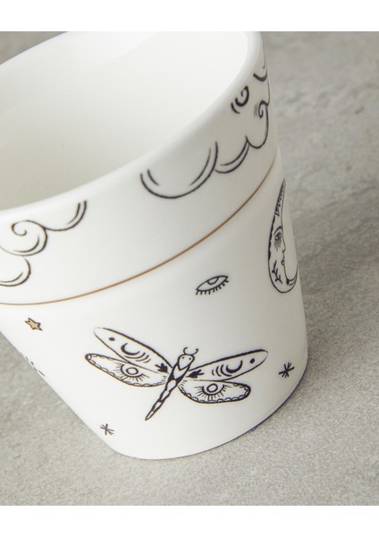 Beyaz ve Altın Detaylı 230 ml Şık Bardak, Uzun Kullanım Garantili, Ideal Hediye Seçenekleri fırsatları