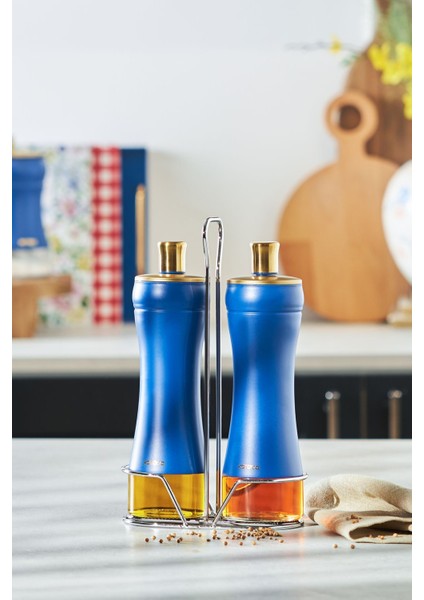 Mavi Cam Yağlık ve Sirkelik, Şık ve Dayanıklı Mutfak Seti