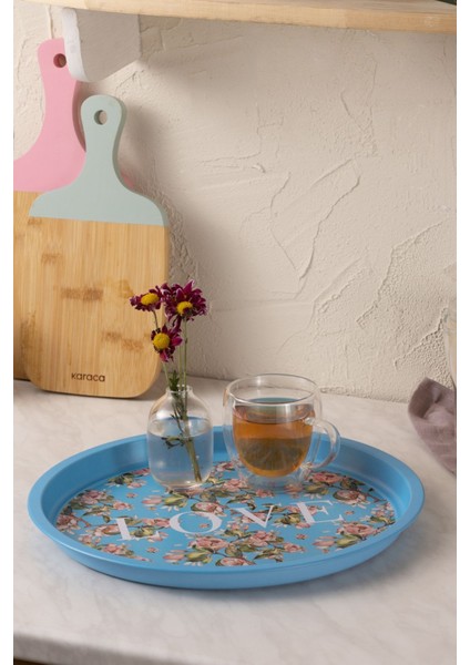 Yuvarlak Metal Tepsi 35 Cm, Mavi, Şık ve Dayanıklı Ev Dekorasyon Ürünü modelleri