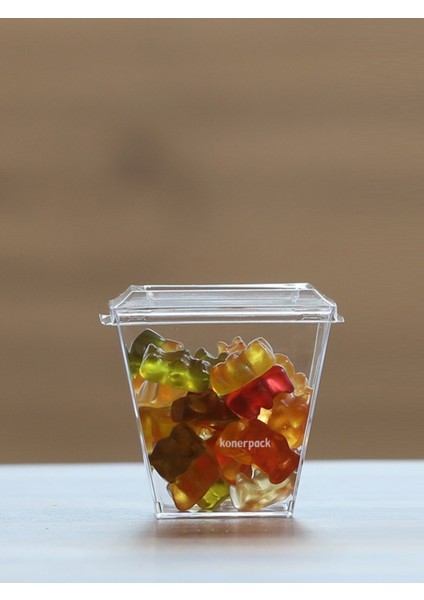 Turuncu 200CC Tatlı ve Prizma Kasesi, 50'li, Kapaklı, Şık ve Kullanışlı Set fiyatları