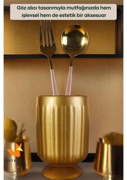 Modern Altın Renkli Tezgah Üstü Şık Kaşıklık, Dekoratif ve Kullanışlı Tasarım indirimleri