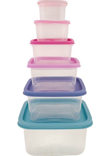 6 Parça Renkli Saklama Kabı Seti, Dayanıklı ve Şık Tasarım fırsatları