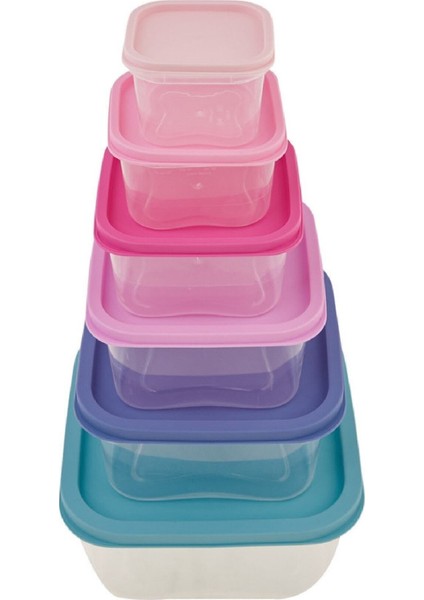 6 Parça Renkli Saklama Kabı Seti, Dayanıklı ve Şık Tasarım indirimleri