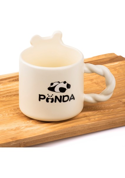 Sevimli 3D Panda Kabartmalı Porselen Kupa 360ML, Şık ve Renkli Tasarım fırsatları