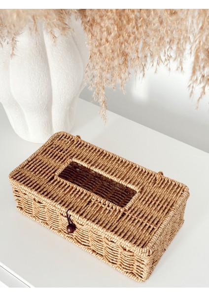 Kahverengi Rattan Peçetelik ve Saklama Kutusu, Şık ve Fonksiyonel Tasarım modelleri