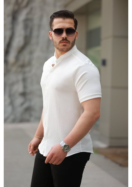 Erkek Hakim Yaka Kısa Kollu Gömlek fiyatları