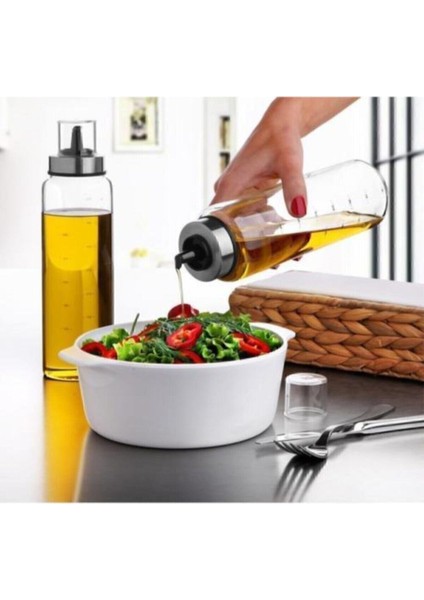 Turkuaz Cam Yağdanlık Seti, 600 Ml, Damlatmaz, Ahşap Altlık, Şık ve Kullanışlı modelleri