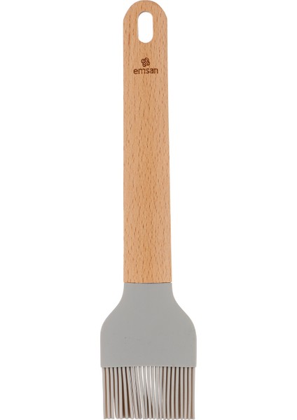 Gri Soft Silikon Fırça ve Spatula Seti, Mutfakta Pratik Kullanım Sağlar.