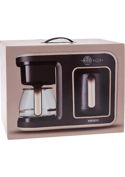 2'li Kahve Makinesi Seti, Türk ve Filtre Kahve Seçeneği, Bej Renk