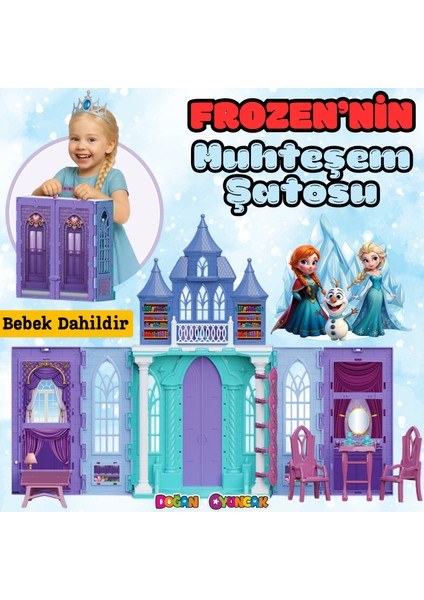 Frozen'nin Muhteşem Şatosu - Ev Oyuncak - Frozen Tatil Ev Seti - Frozen Ev Seti - Karlar Ülkesi Şatosu - Şato Ev Oyuncak Frozen Şato Seti