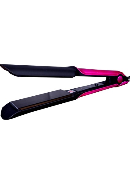 Pembe Seramik ve Keratin Kaplamalı Iyonik Saç Düzleştirici, Parlak ve Pürüzsüz Görünüm Sağlar