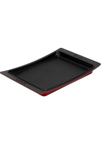 Döküm Dikdörtgen Servis Tabağı. Ölçü 36X24CM.-BORDO fiyatları