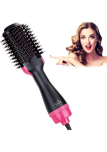 2023 Serisi Saç Şekillendirici ve Düzleştirici Fön Tarağı, Siyah, 1200W fırsatları