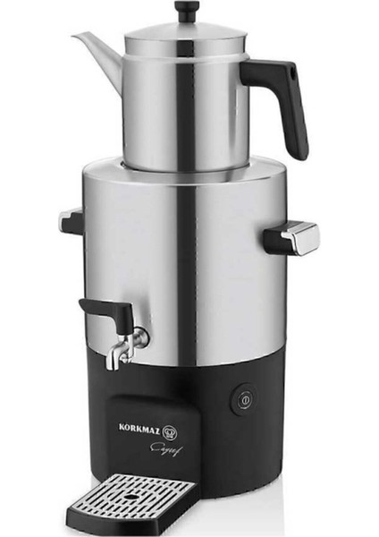 Inox ve Mat Yüzeyli Şık Semaver A841, Pratik ve Şık Çay Hazırlama Çözümü