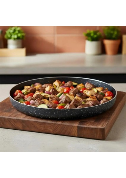 ® | Yuvarlak Granit Fırın Tepsisi | 28 Cm, Alüminyum Gövde, Hafif ve Dayanıklı Yapışmaz modelleri