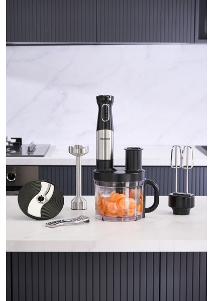 Functionall 2848H Mutfak Robotu Inox Siyah, Çok Fonksiyonlu ve Dayanıklı Tasarım