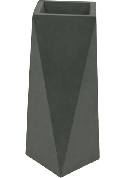 Naturel Seri Beton Vazo Geometrik