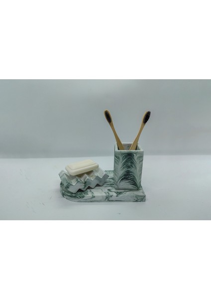 3'lü Mermer Desenli Görünümlü Banyo Seti Tuvalet Wc Sıvı Sabunluk Diş Fırçalığı Beton Aksesuar Takım fiyatları