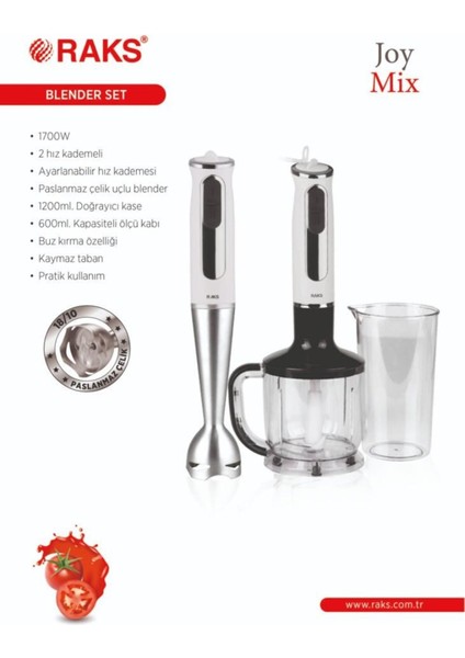 Yüksek Güçlü Beyaz Blender Seti, Pratik ve Şık Tasarım fırsatları