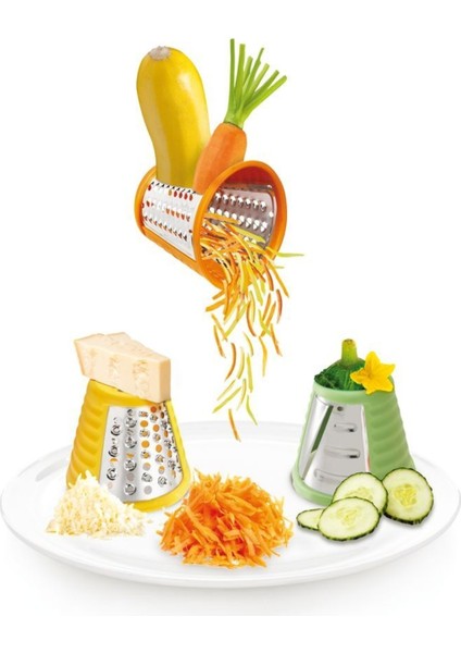 3'ü 1 Arada 200W Meyve ve Sebze Rende Doğrayıcı, Kırmızı fırsatları